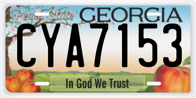 GA license plate CYA7153
