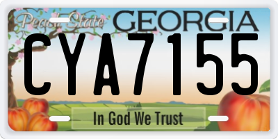 GA license plate CYA7155