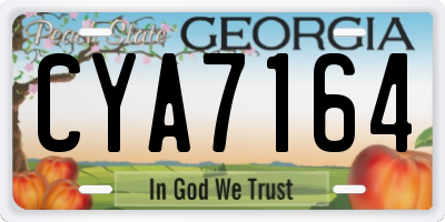 GA license plate CYA7164