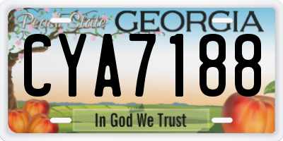GA license plate CYA7188