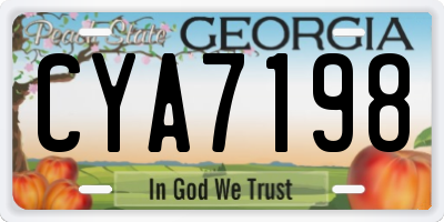 GA license plate CYA7198