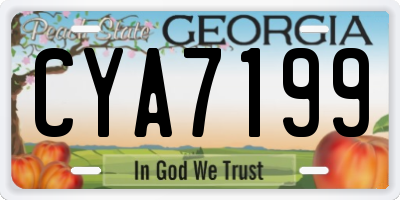GA license plate CYA7199