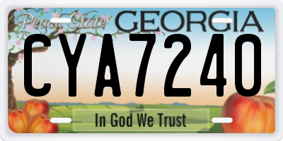 GA license plate CYA7240