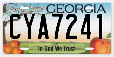 GA license plate CYA7241