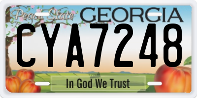 GA license plate CYA7248