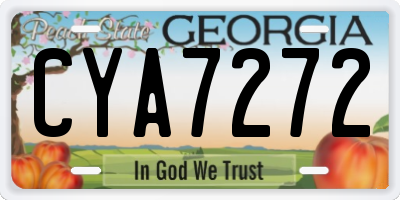 GA license plate CYA7272