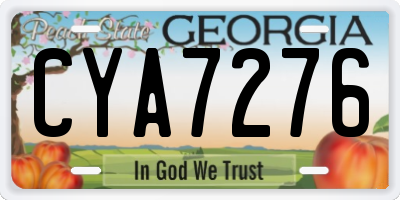 GA license plate CYA7276