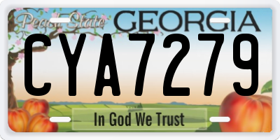 GA license plate CYA7279