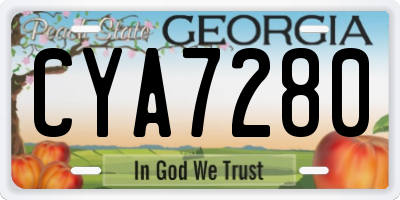 GA license plate CYA7280