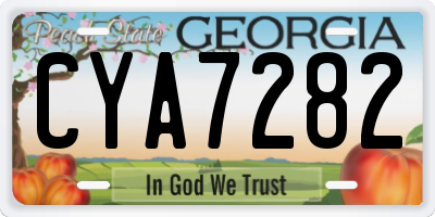 GA license plate CYA7282