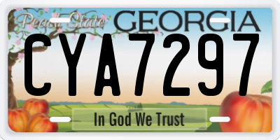 GA license plate CYA7297
