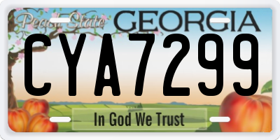 GA license plate CYA7299
