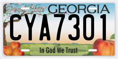 GA license plate CYA7301
