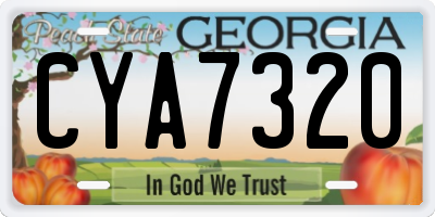 GA license plate CYA7320