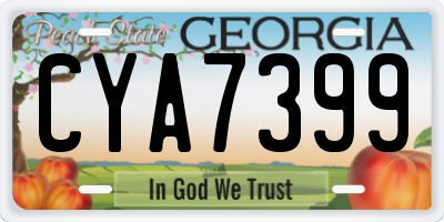 GA license plate CYA7399