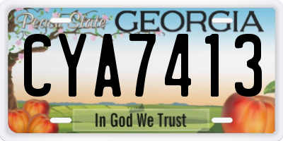 GA license plate CYA7413