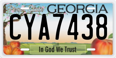 GA license plate CYA7438