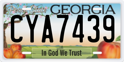 GA license plate CYA7439