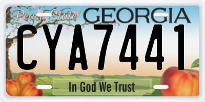 GA license plate CYA7441