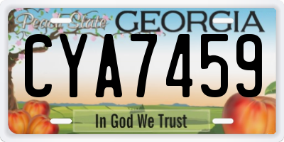 GA license plate CYA7459