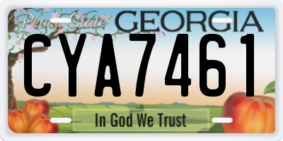 GA license plate CYA7461