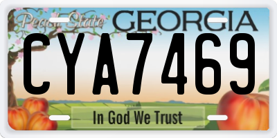 GA license plate CYA7469