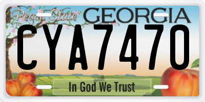 GA license plate CYA7470