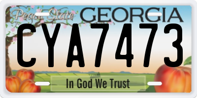 GA license plate CYA7473