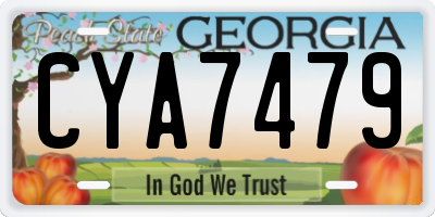 GA license plate CYA7479