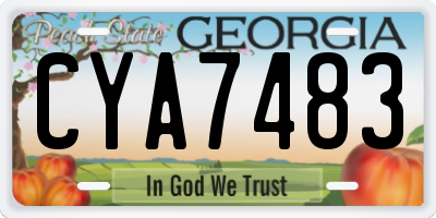GA license plate CYA7483