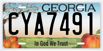 GA license plate CYA7491