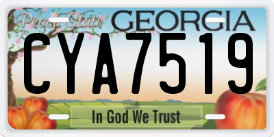 GA license plate CYA7519