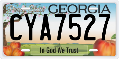 GA license plate CYA7527