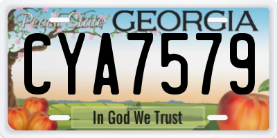 GA license plate CYA7579