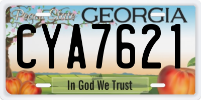 GA license plate CYA7621
