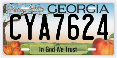 GA license plate CYA7624