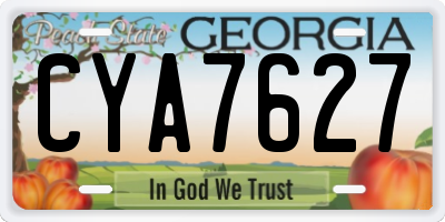 GA license plate CYA7627