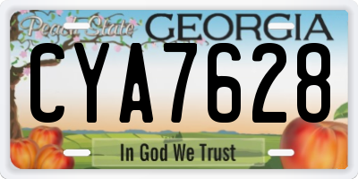 GA license plate CYA7628