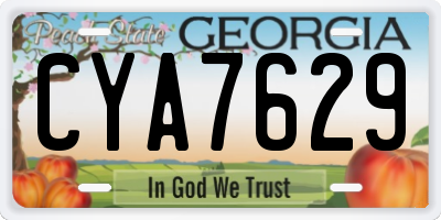 GA license plate CYA7629