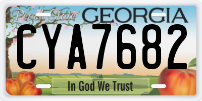 GA license plate CYA7682