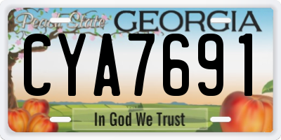 GA license plate CYA7691