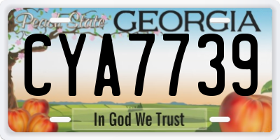 GA license plate CYA7739