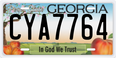 GA license plate CYA7764