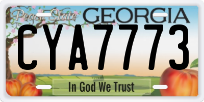 GA license plate CYA7773