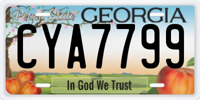 GA license plate CYA7799