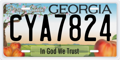 GA license plate CYA7824