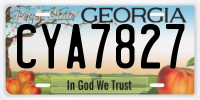 GA license plate CYA7827