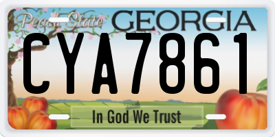 GA license plate CYA7861