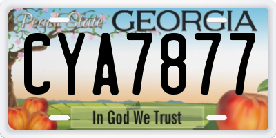 GA license plate CYA7877