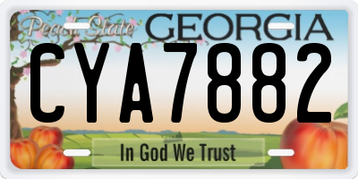 GA license plate CYA7882